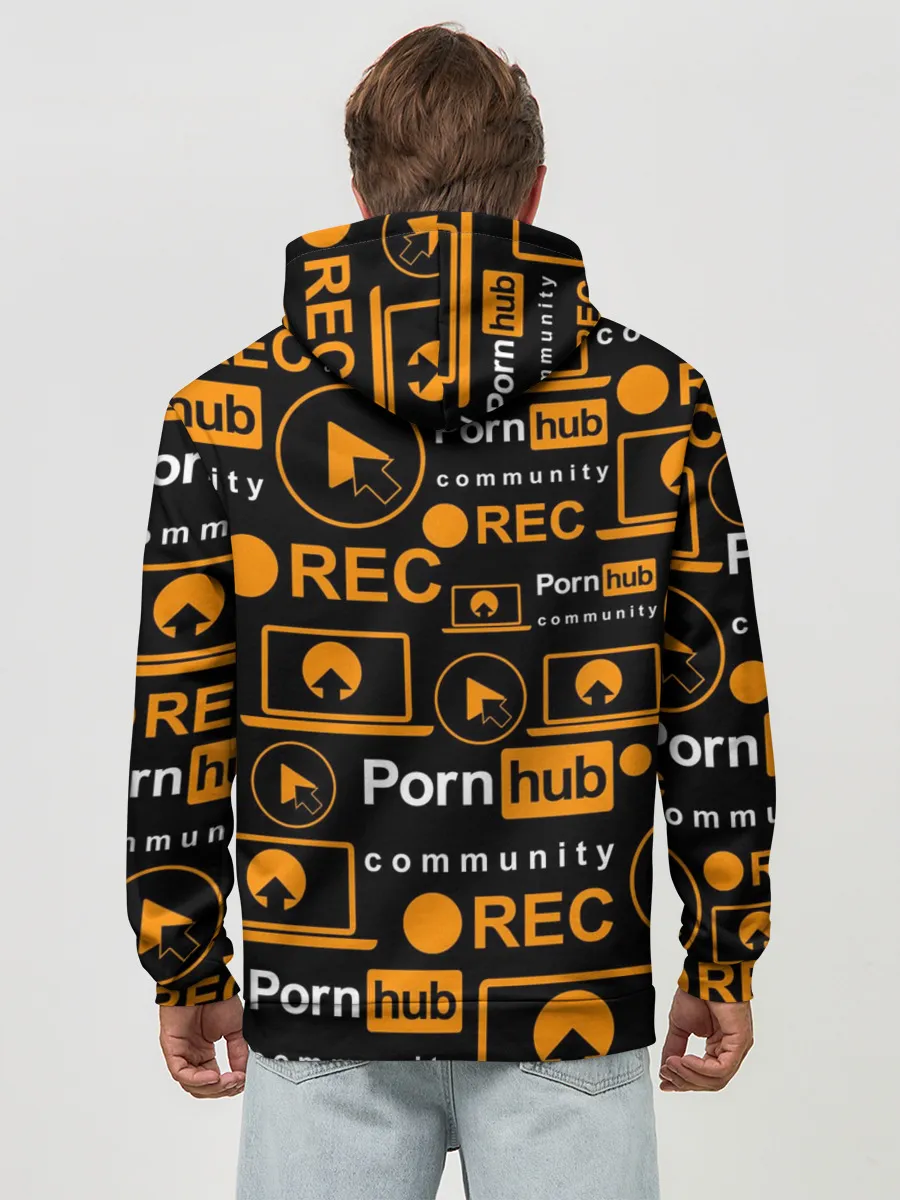 Худи мужской база хлопок / PORNHUB / ПОРНХАБ / УЗОР