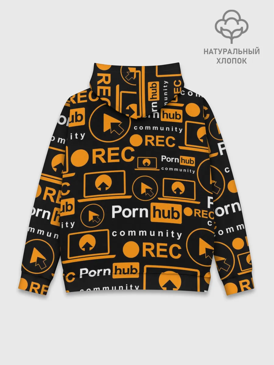 Худи мужской база хлопок / PORNHUB / ПОРНХАБ / УЗОР