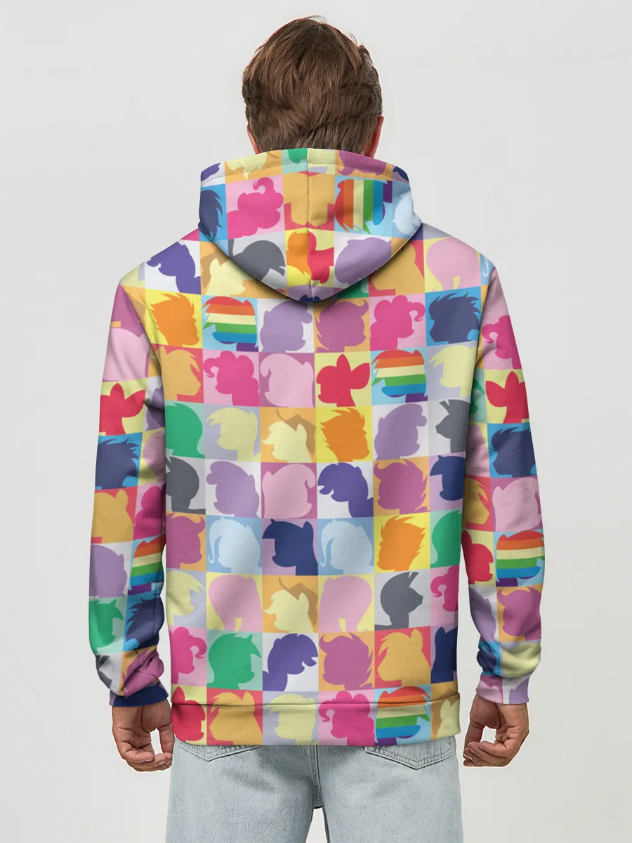 Худи мужской база хлопок / Команда пони