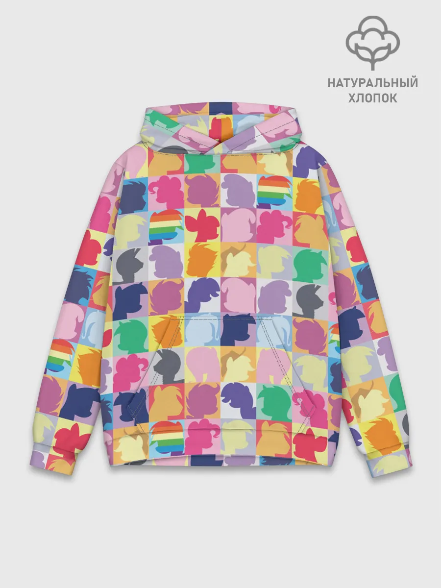 Худи мужской база хлопок / Команда пони