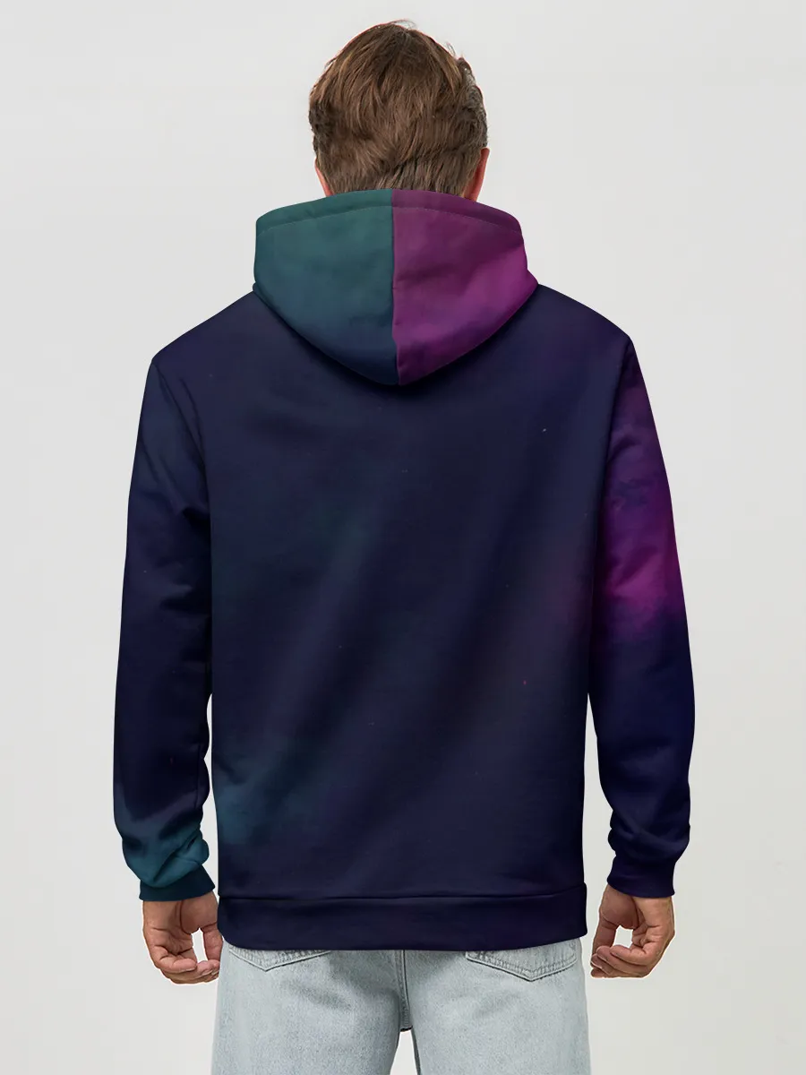 Худи мужской база хлопок / Пони в космосе