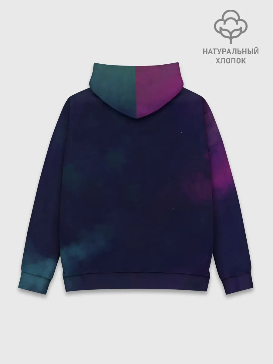 Худи мужской база хлопок / Пони в космосе