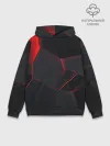 Худи мужской база хлопок / Красные плиты 3D