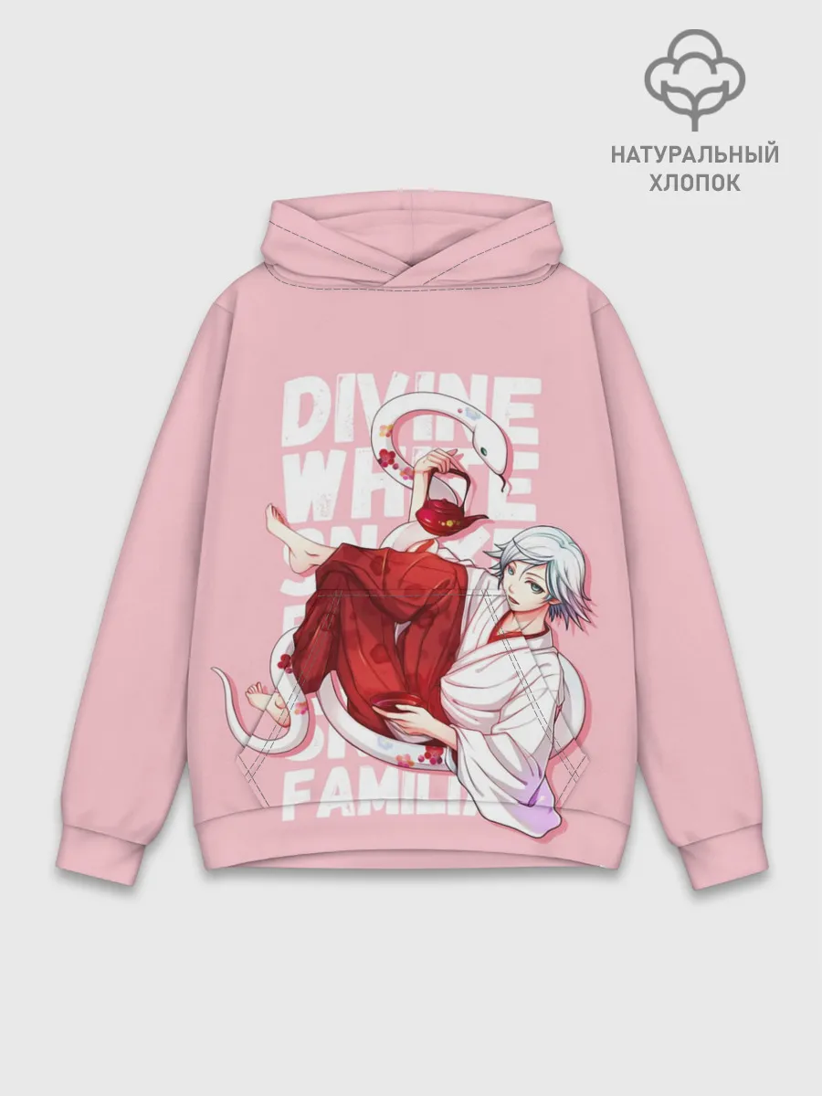 Худи мужской база хлопок / Divine white snake