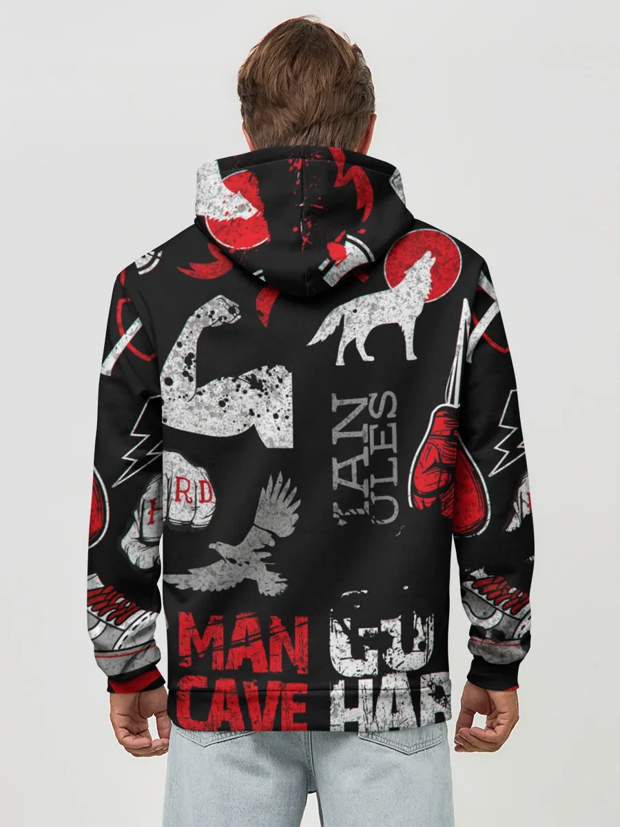 Худи мужской база хлопок / ЧТО ТО МОТИВАЦИОННОЕ 3D