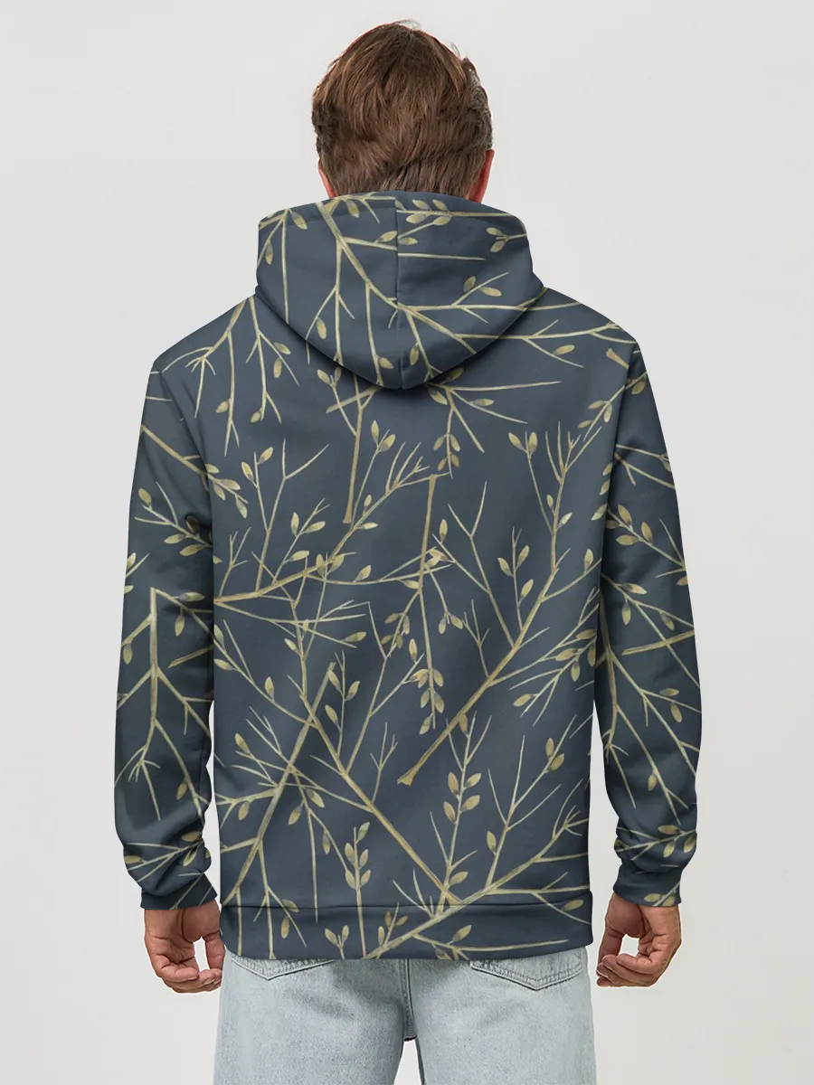 Худи мужской база хлопок / Осенние ветки