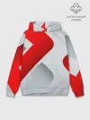 Худи мужской база хлопок / 3D SPORT STYLE RED / WHITE