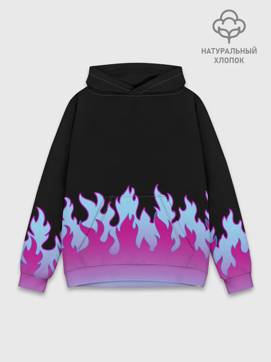 Худи мужской база хлопок / ПЛАМЯ 1.0