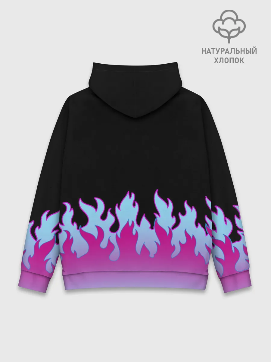 Худи мужской база хлопок / ПЛАМЯ 1.0