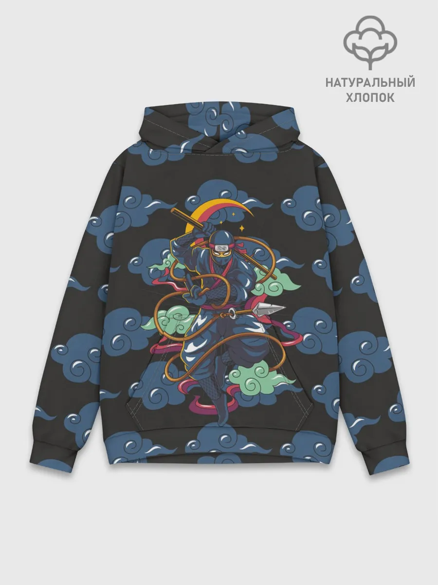 Худи мужской база хлопок / Ниндзя
