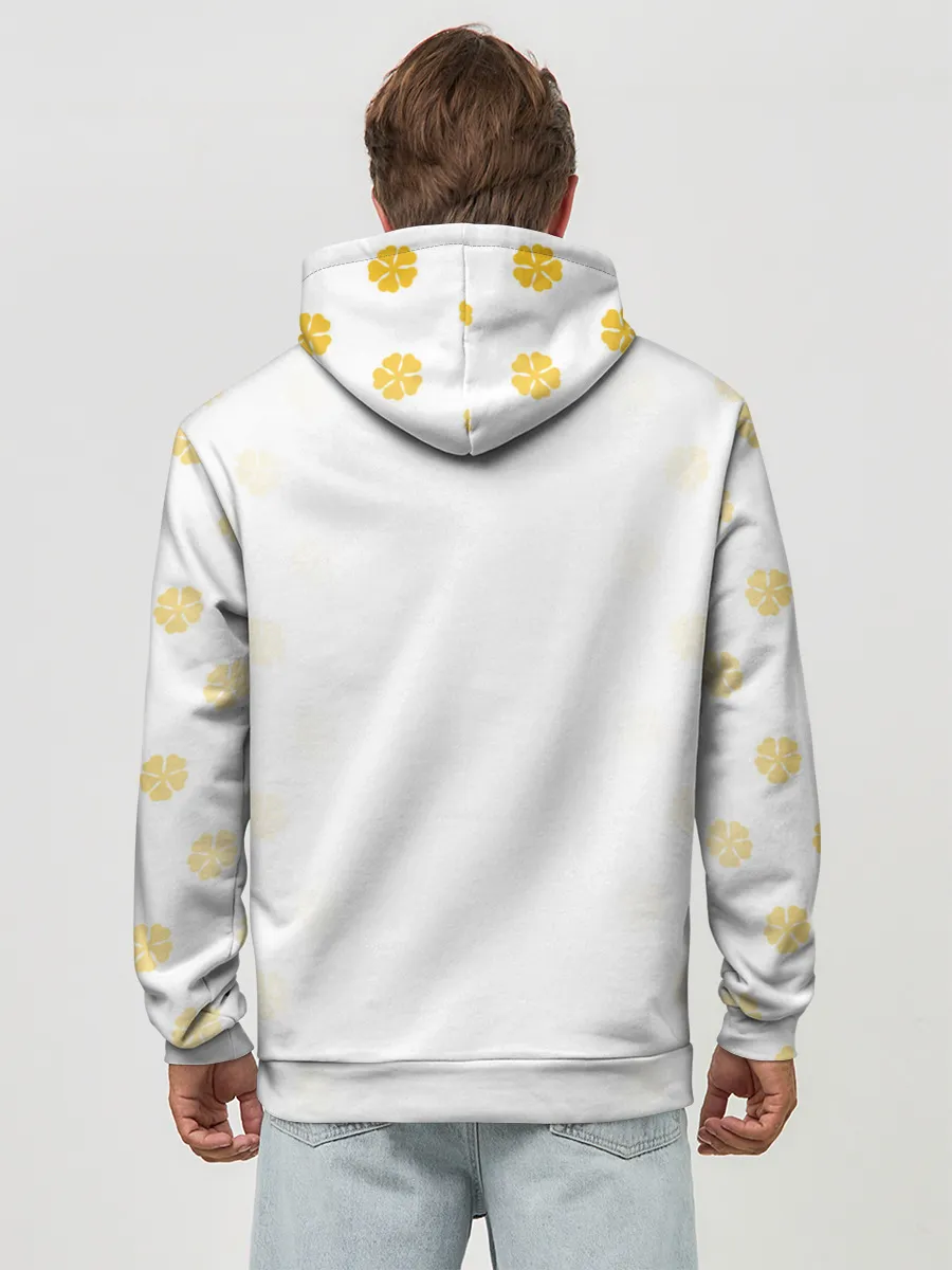 Худи мужской база хлопок / Юно с книгой Черный Клевер