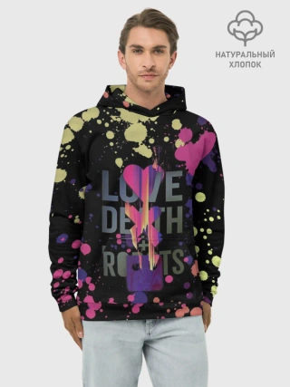 Худи мужской база хлопок / Love, Death and Robots