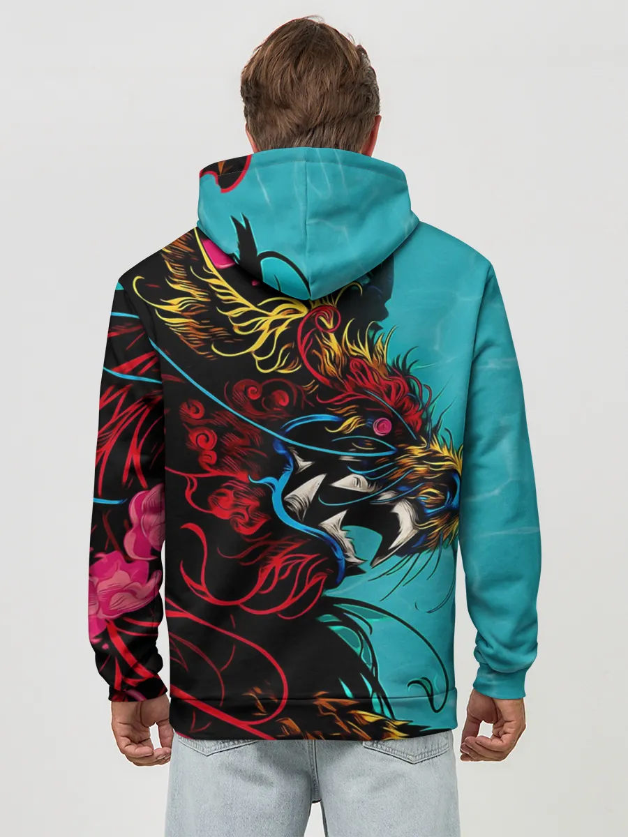 Худи мужской база хлопок / Дракон | Dragon