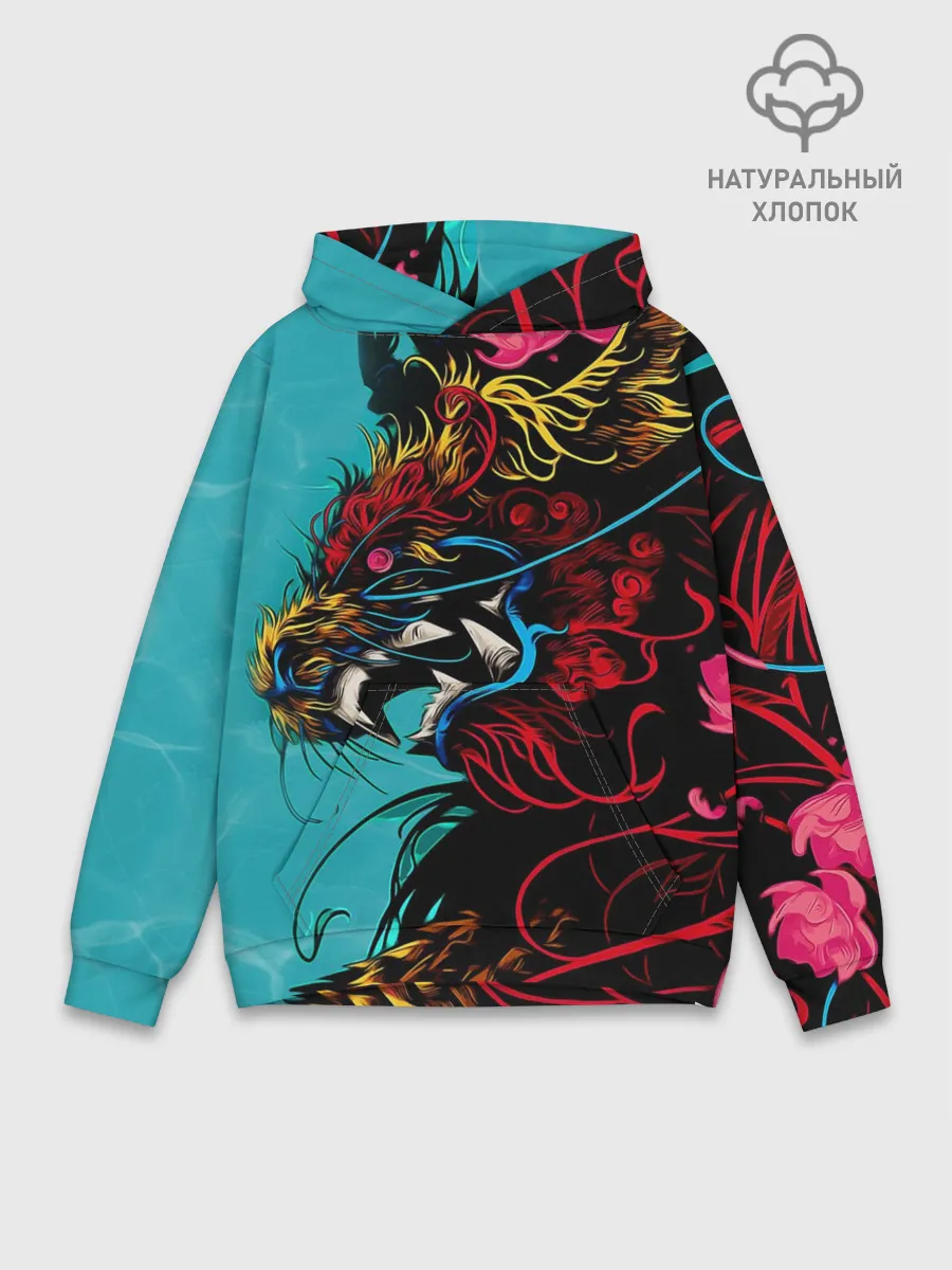 Худи мужской база хлопок / Дракон | Dragon