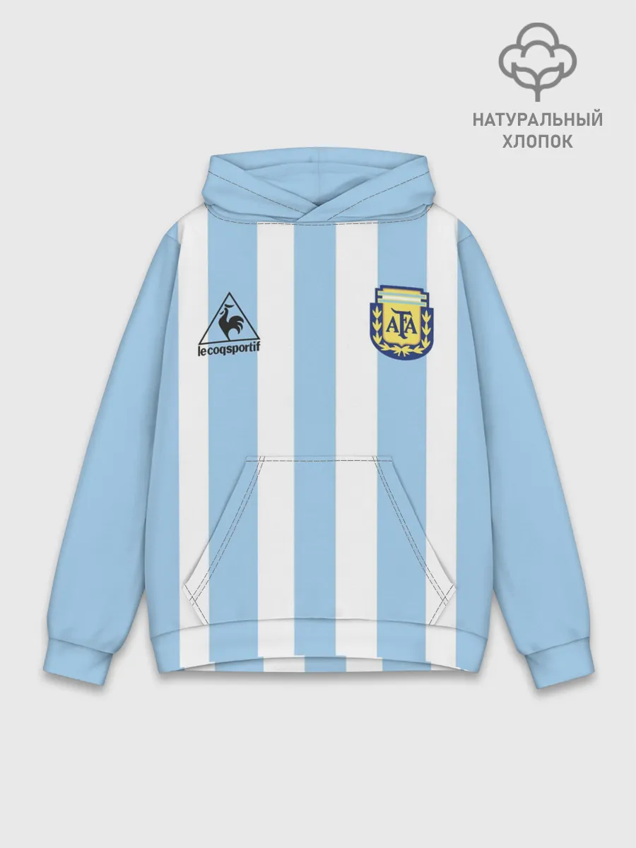 Худи мужской база хлопок / Форма Марадоны с автографом