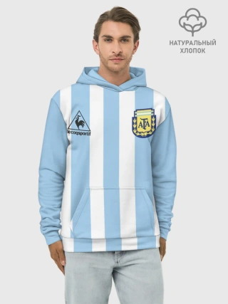 Худи мужской база хлопок / Форма Марадоны с автографом