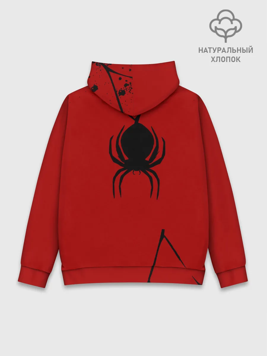 Худи мужской база хлопок / Паук 3D