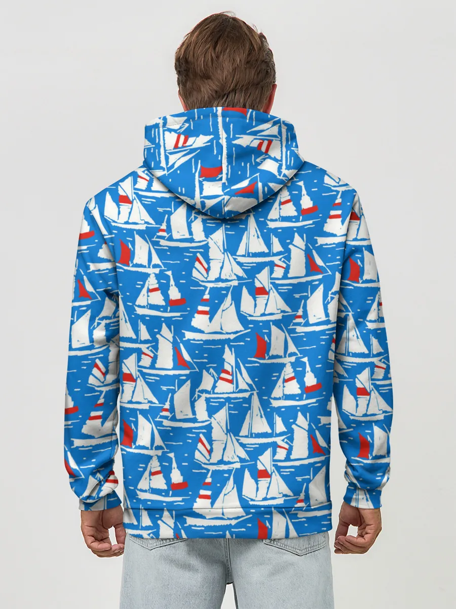 Худи мужской база хлопок / Яхты