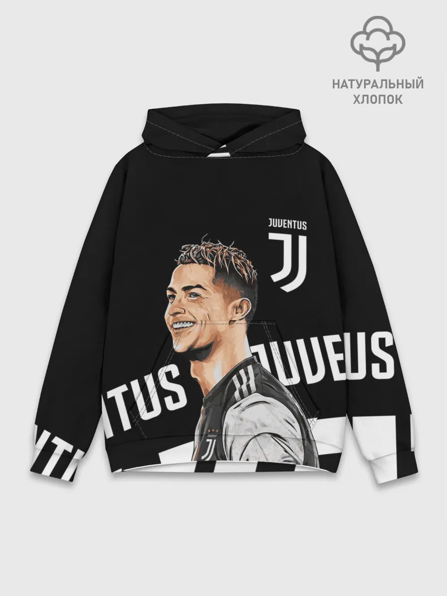 Худи мужской база хлопок / КРИШТИАНУ РОНАЛДУ / JUVENTUS