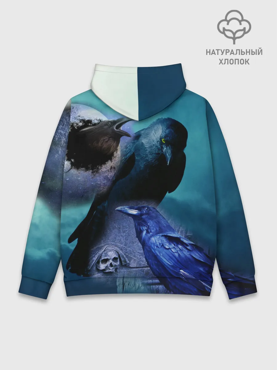 Худи мужской база хлопок / Мистические вороны | Crows