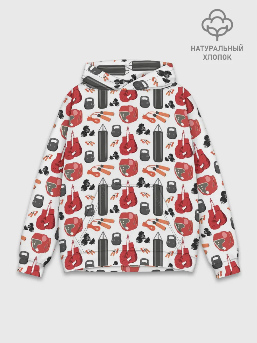 Худи мужской база хлопок / Бокс