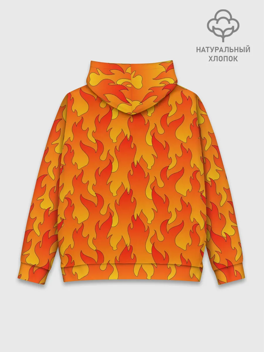 Худи мужской база хлопок / ПЛАМЯ 2.0