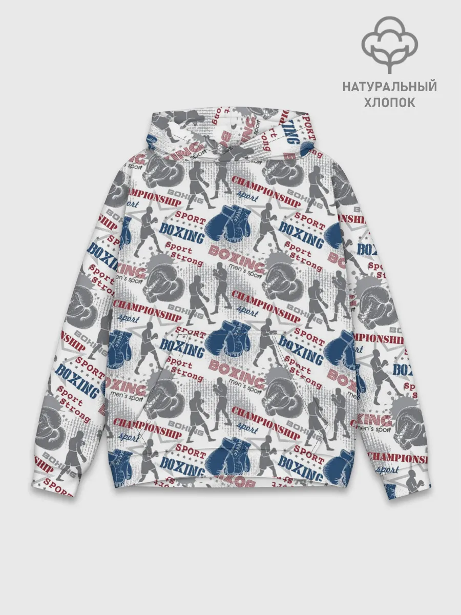 Худи мужской база хлопок / Бокс