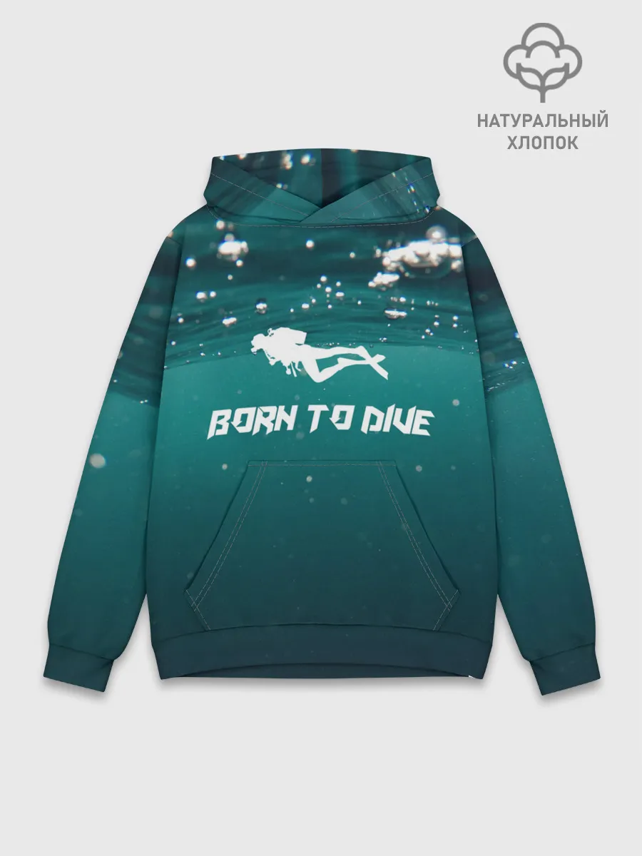 Худи мужской база хлопок / дайвинг