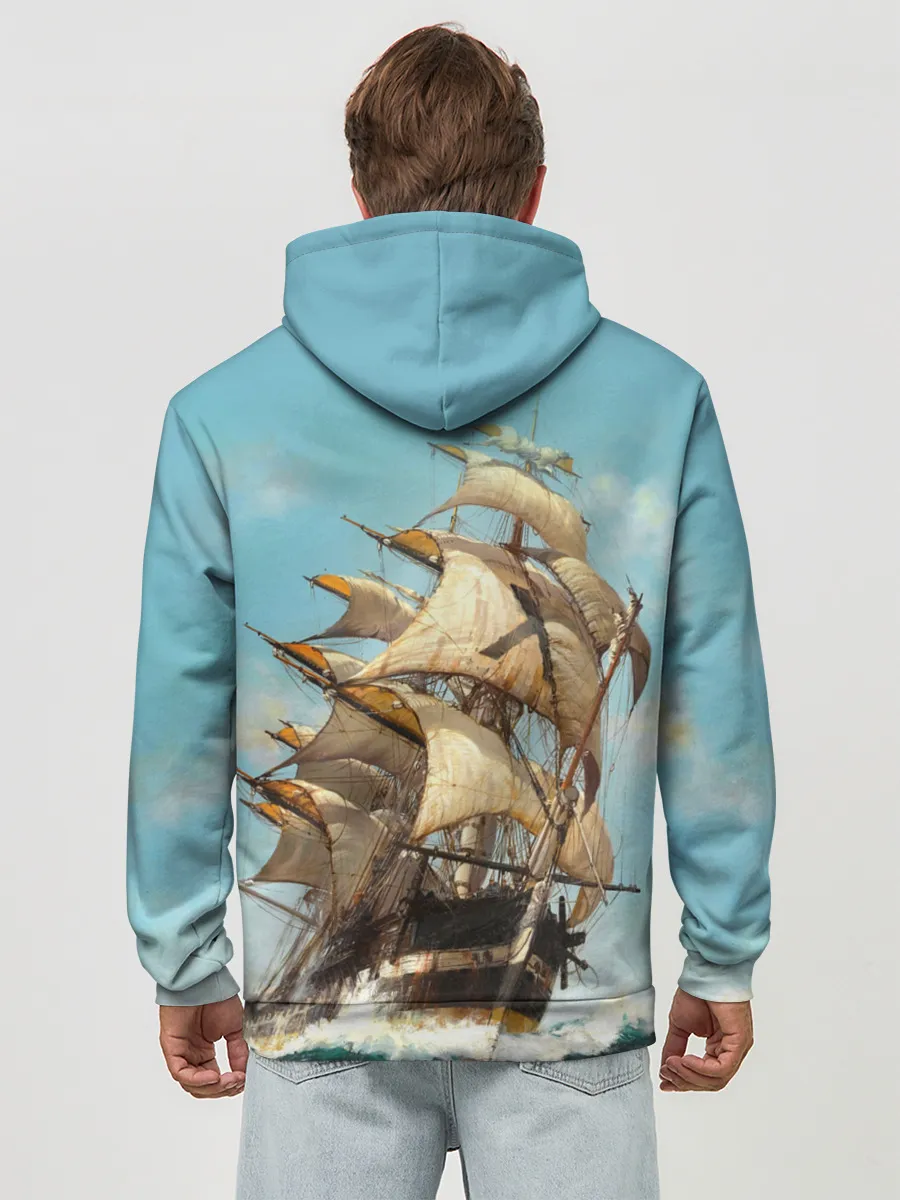 Худи мужской база хлопок / Парусник