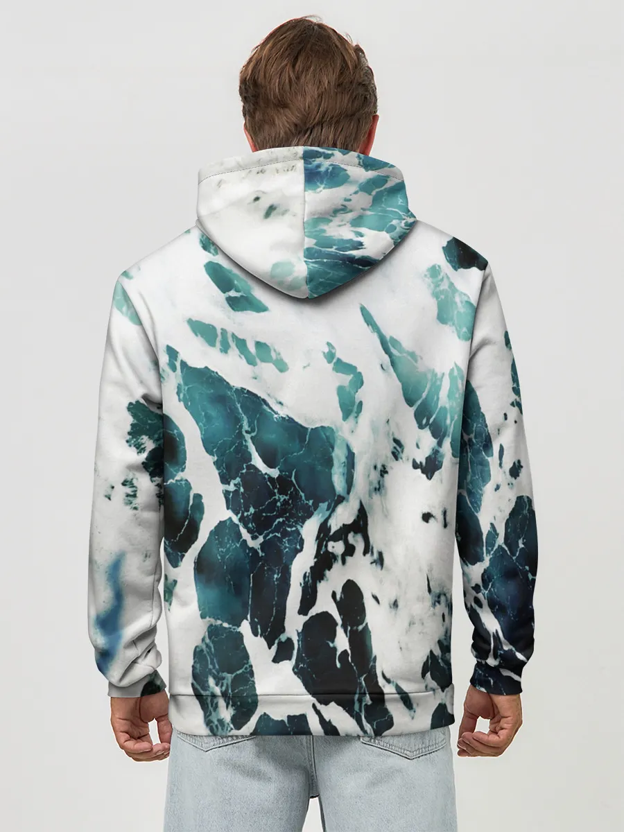 Худи мужской база хлопок / море