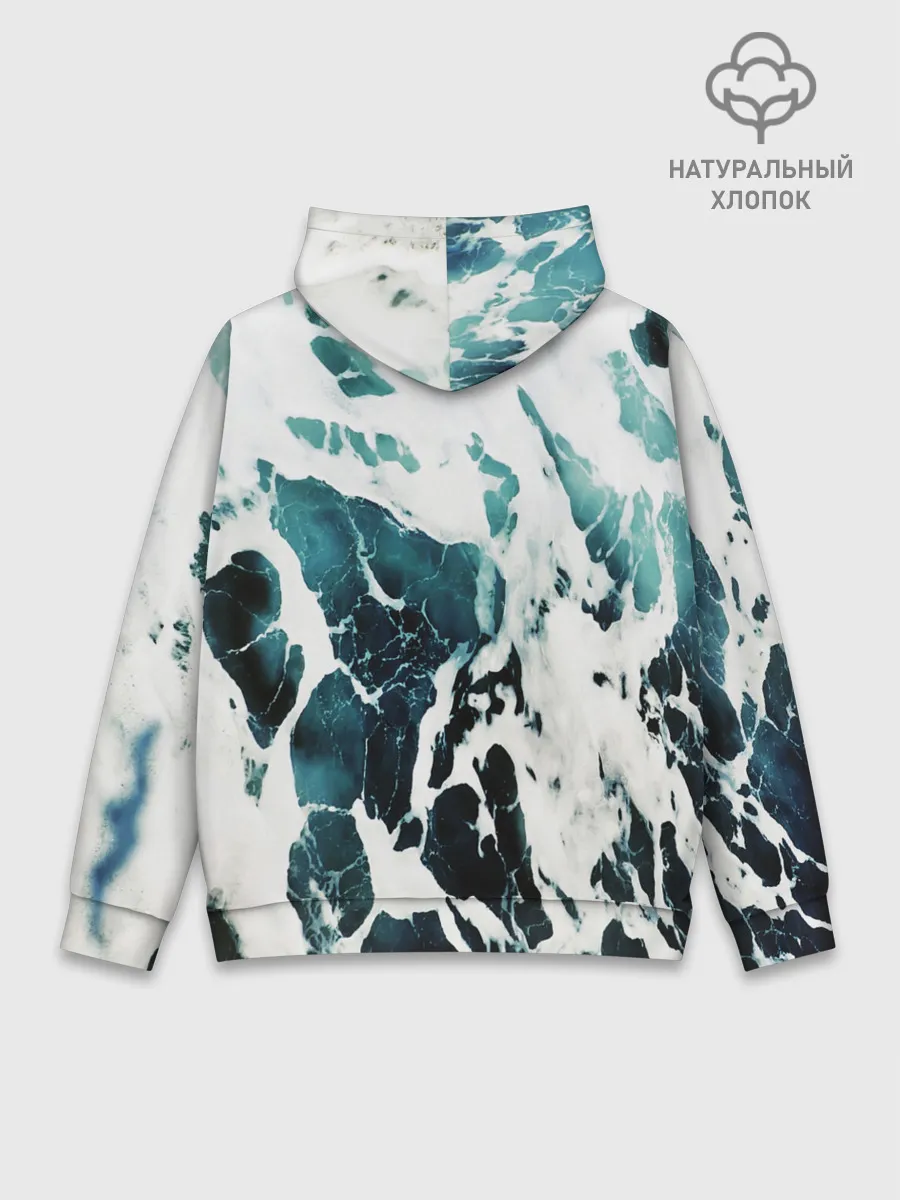 Худи мужской база хлопок / море