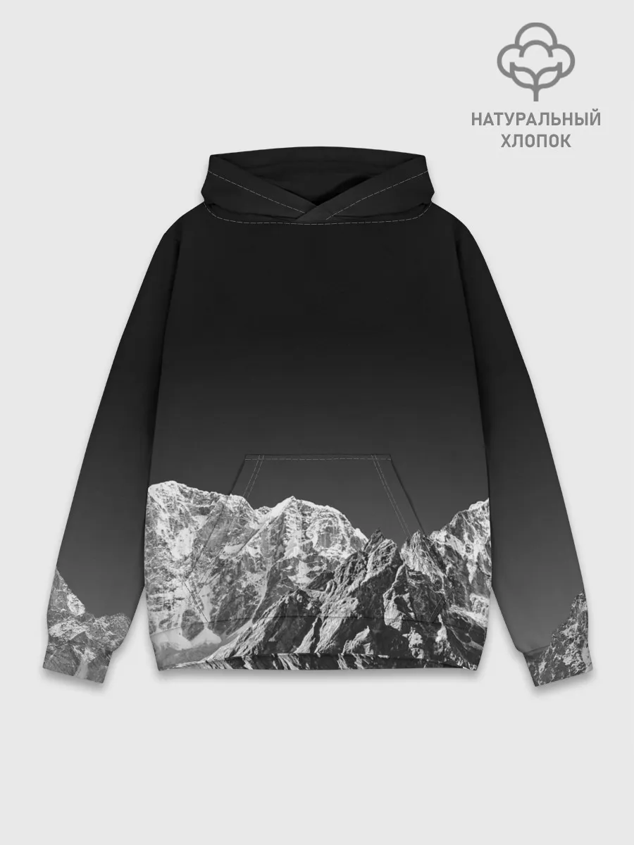 Худи мужской база хлопок / ГОРЫ В МОЕМ СЕРДЦЕ | КАМУФЛЯЖ