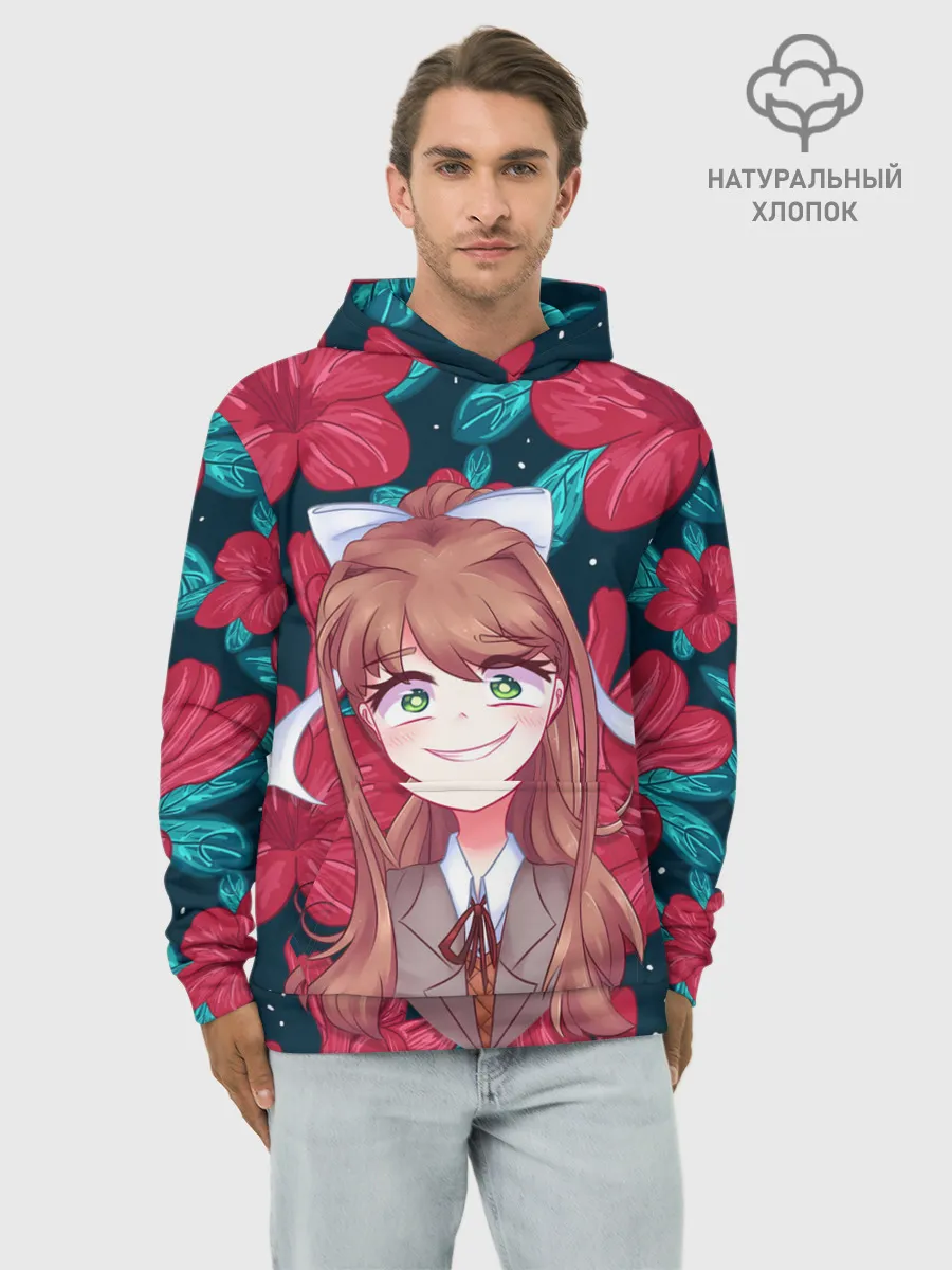 Худи мужской база хлопок / Моника в цветах