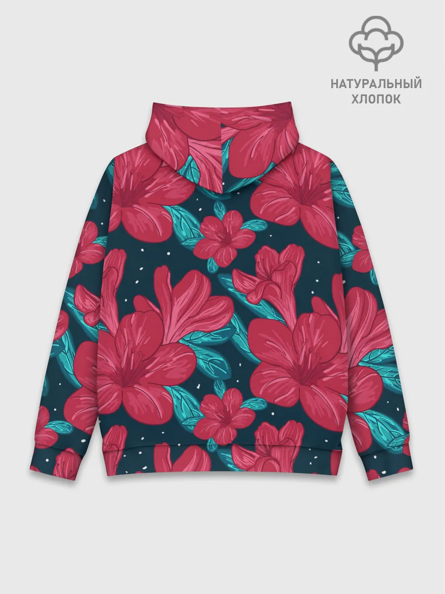 Худи мужской база хлопок / Моника в цветах