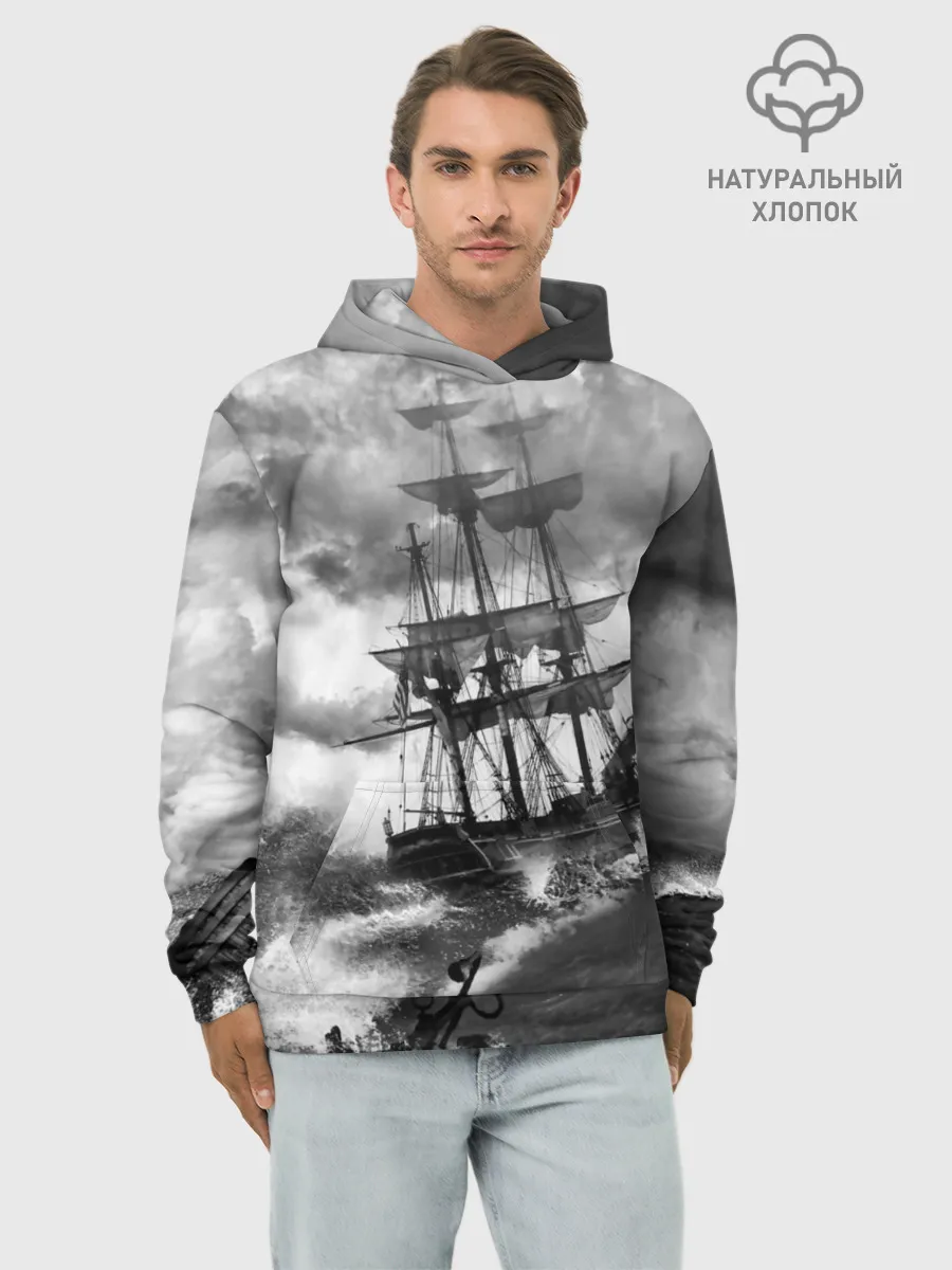 Худи мужской база хлопок / Парусник