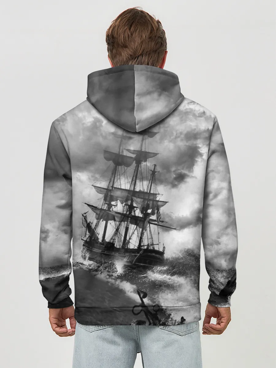 Худи мужской база хлопок / Парусник