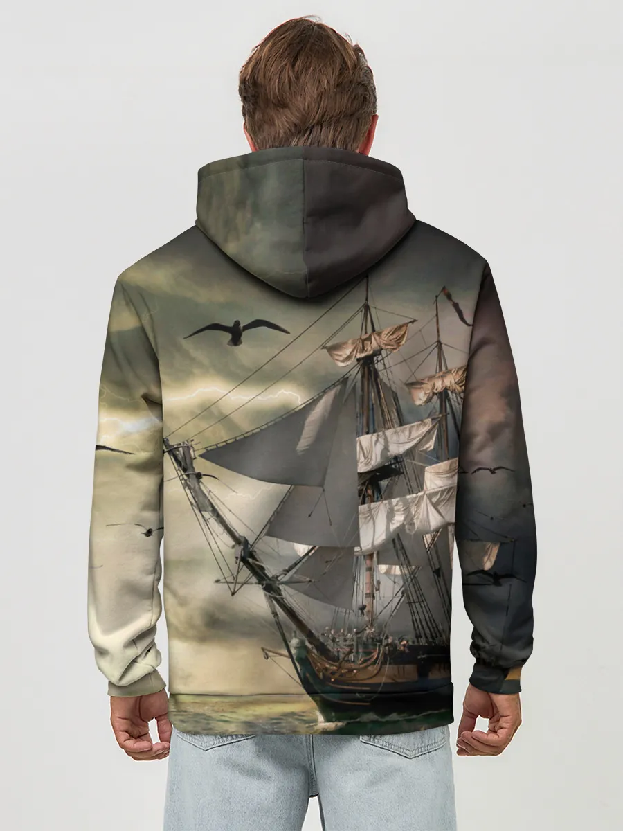 Худи мужской база хлопок / Парусник