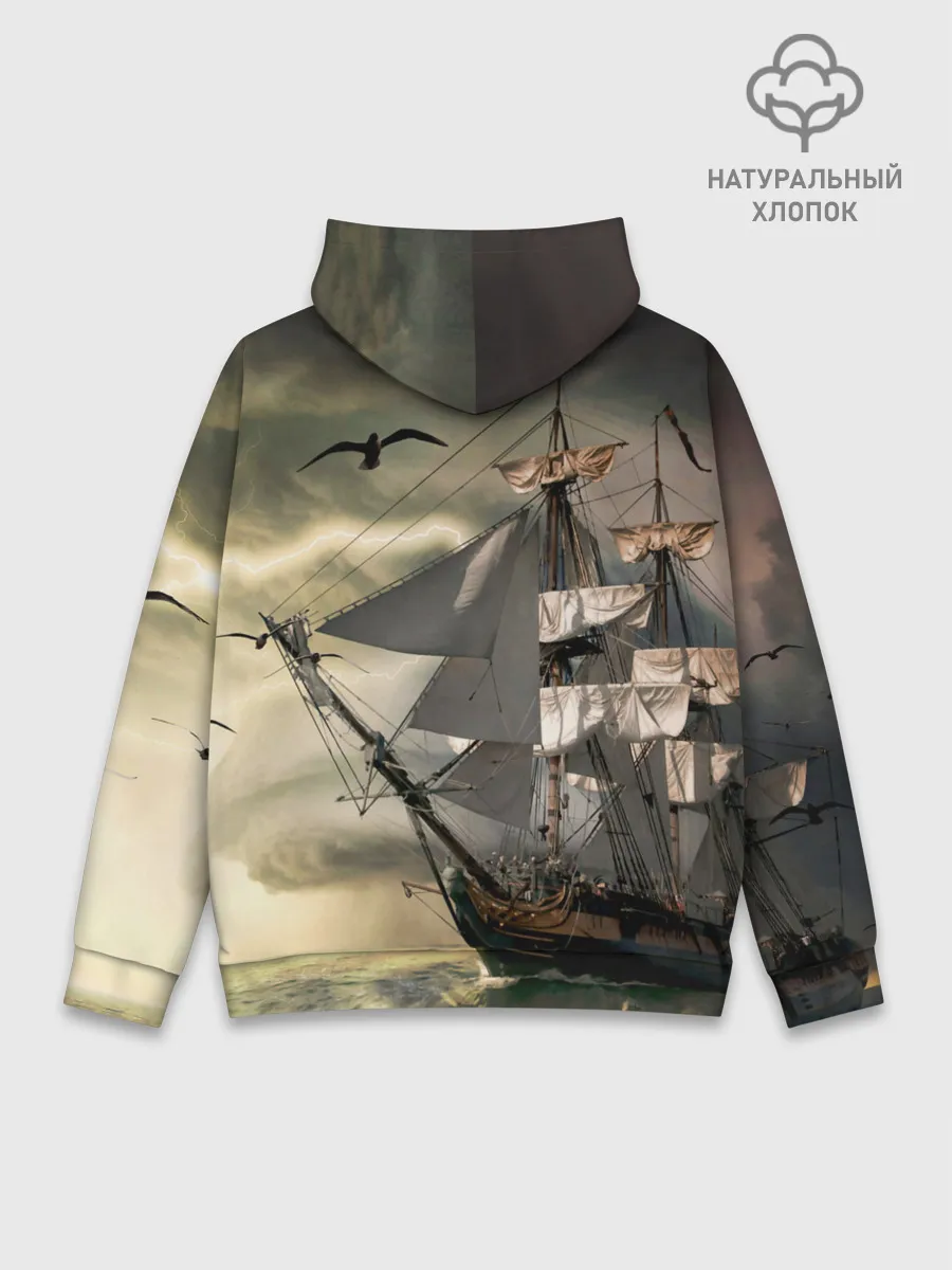 Худи мужской база хлопок / Парусник