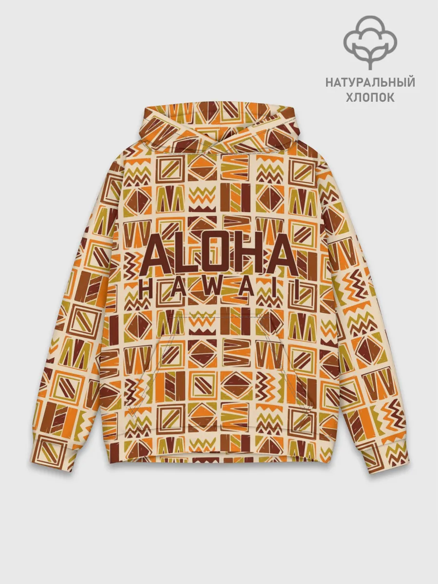 Худи мужской база хлопок / АЛОХА ГАВАЙИ, ALOHA, SUMMER