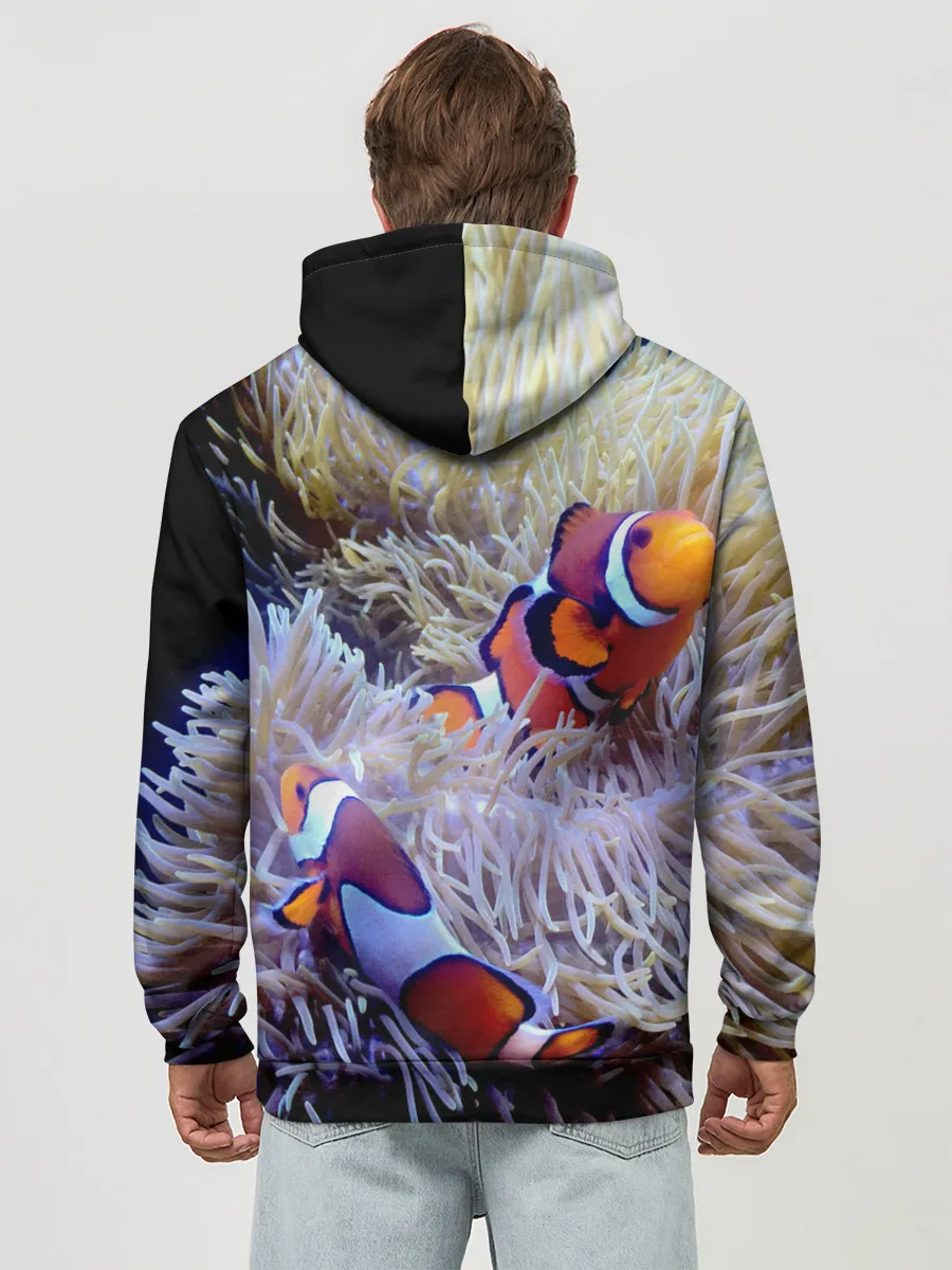 Худи мужской база хлопок / Клоуны в актинии