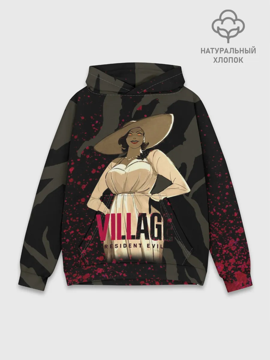 Худи мужской база хлопок / Resident Evil Village Blood