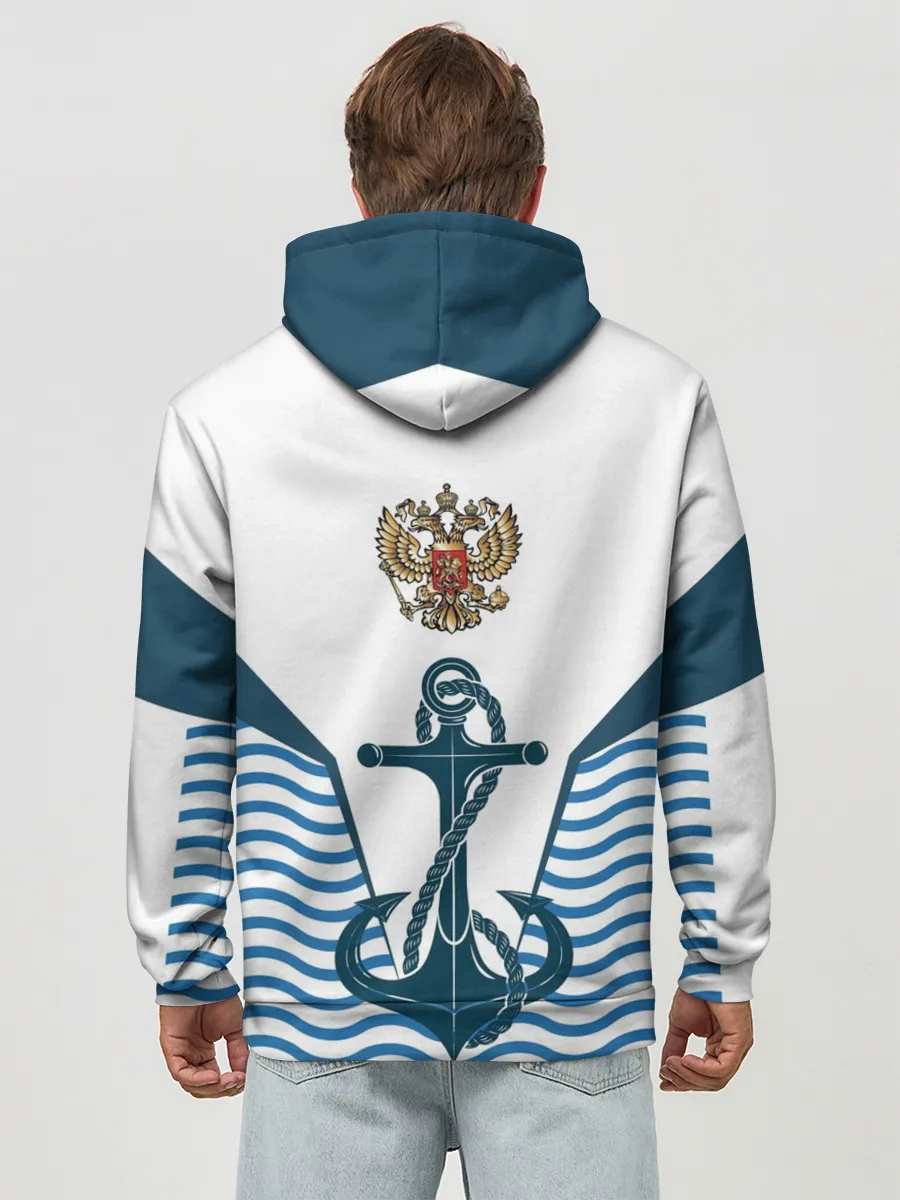 Худи мужской база хлопок / ТЕЛЬНЯШКА ВМФ РОССИИ