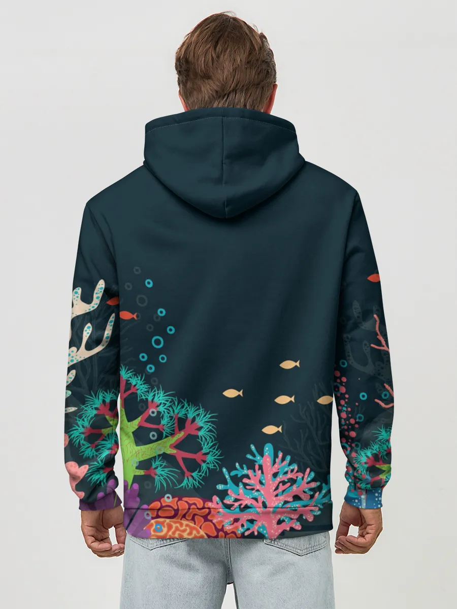 Худи мужской база хлопок / Морской пейзаж