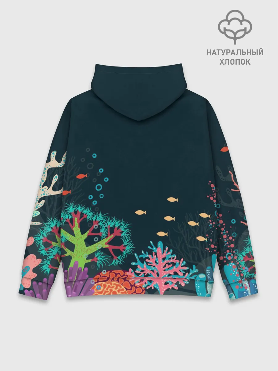 Худи мужской база хлопок / Морской пейзаж