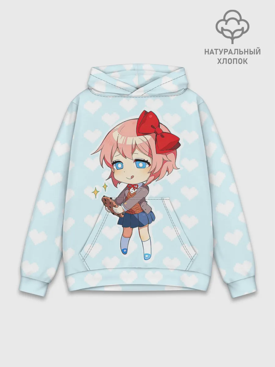 Худи мужской база хлопок / Chibi Sayori