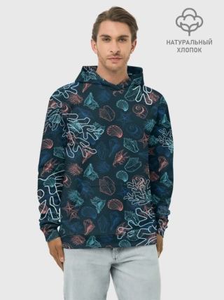 Худи мужской база хлопок / Ракушки
