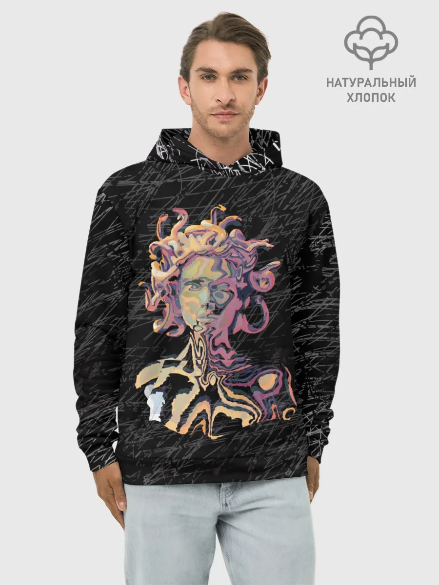 Худи мужской база хлопок / Горгона YES