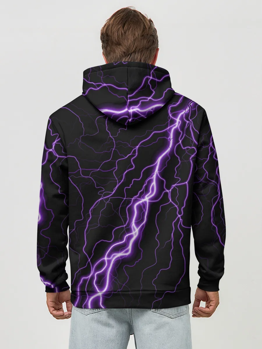 Худи мужской база хлопок / Keqing Genshin Impact / Молния