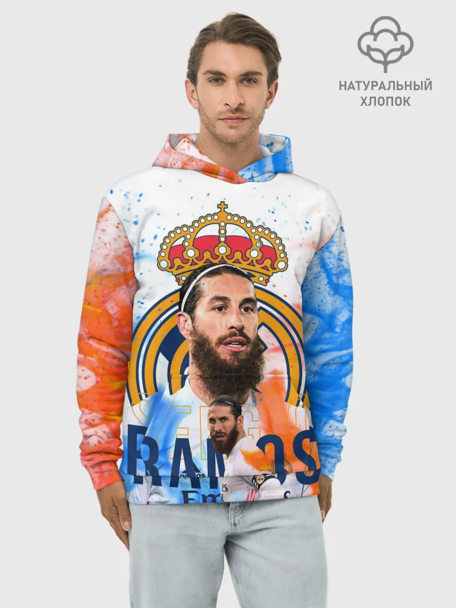 Худи мужской база хлопок / SERGIO RAMOS / СЕРХИО РАМОС