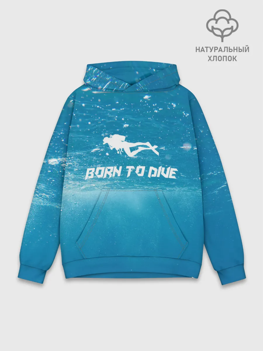 Худи мужской база хлопок / дайвинг